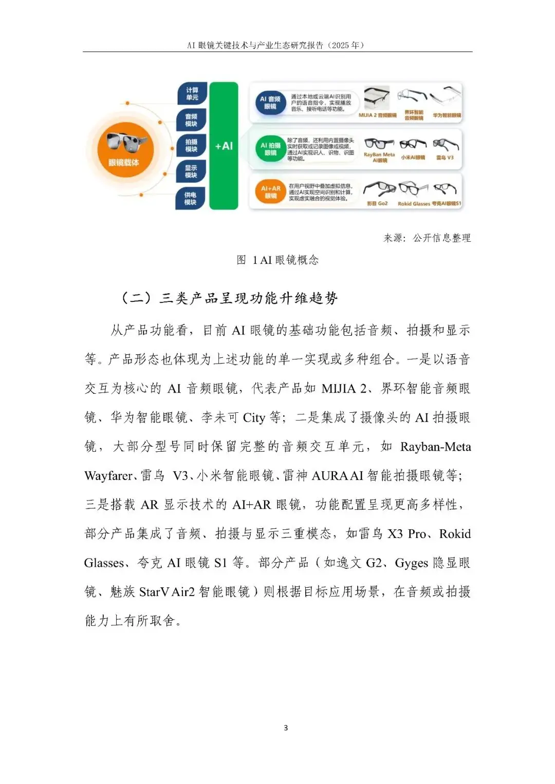 AI眼鏡關鍵技術與產業生態研究報告(2025年)