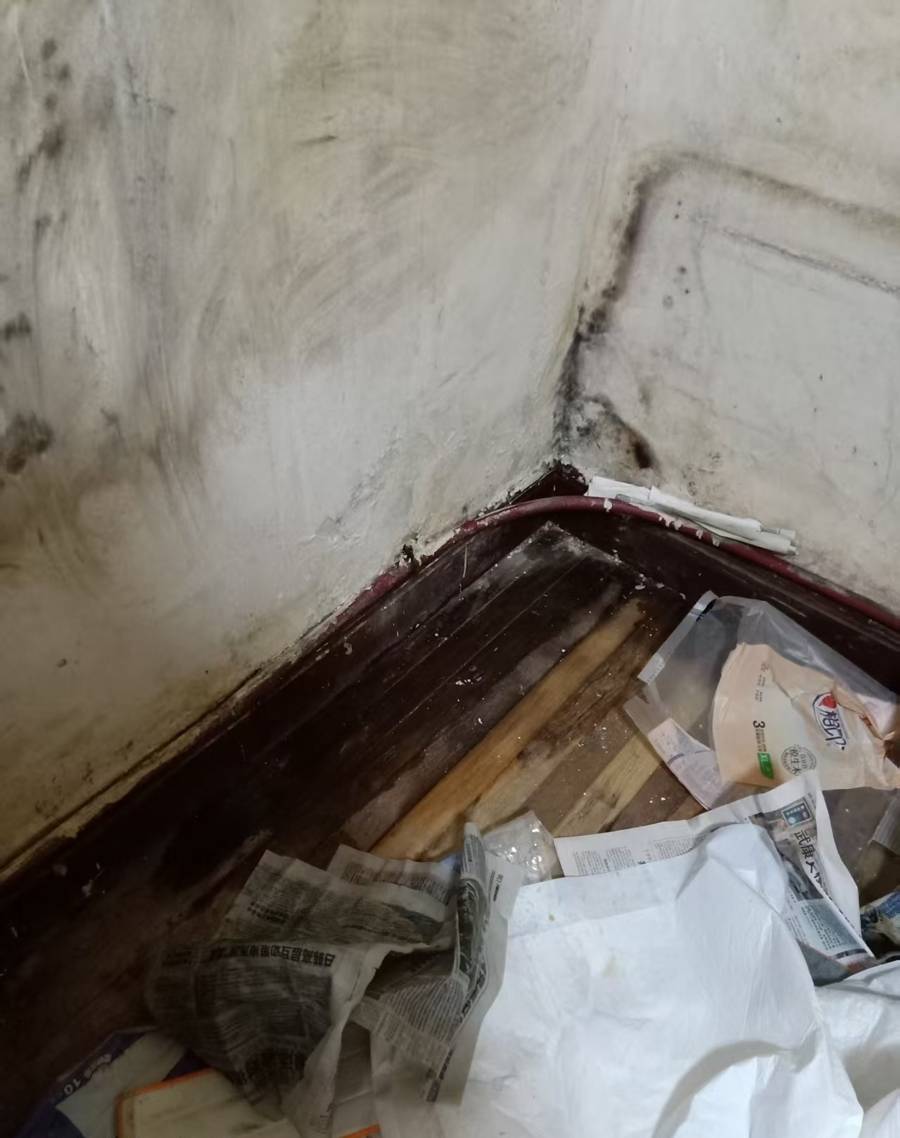 臥室漏水牆壁發黴地板鼓脹 高齡老人4個月寢食難安