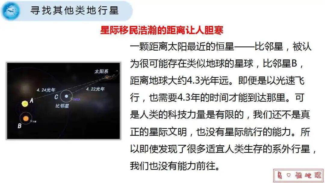 微專題課件：星際移民，解決地理難點