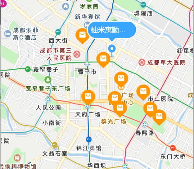 雙地鐵，通勤便利！有套一/二/三戶型！成都柚米寓順城店保租房介紹