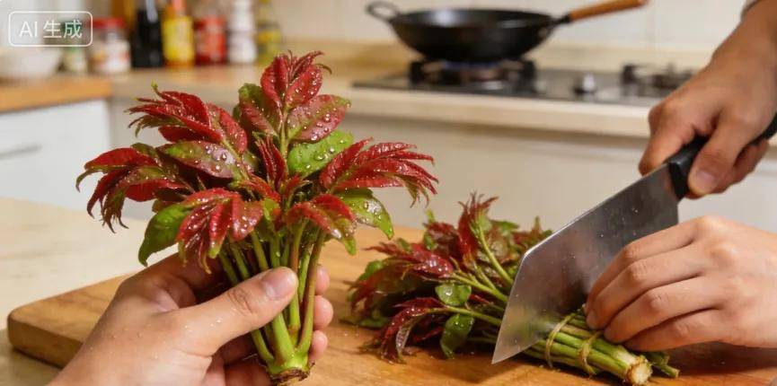 春日美食推薦•陝西彬州美食香椿炒雞蛋