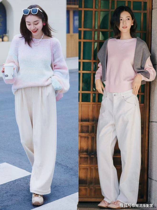 原創今春的“針織衫+闊腿褲”，太美太氣質了！尤其適合中年女性借鑑