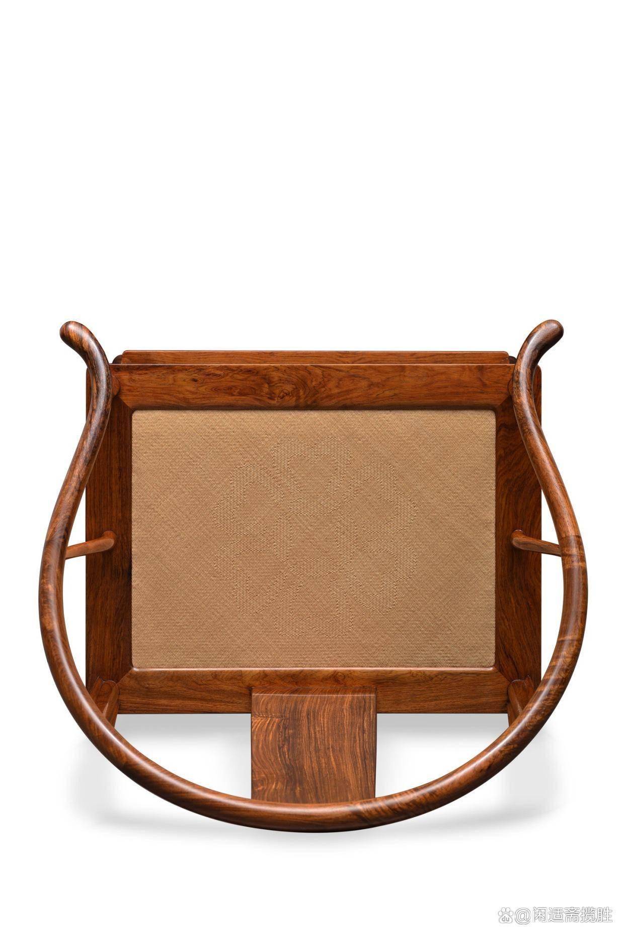 天圓地方，收藏級黃花梨，藤面圈椅